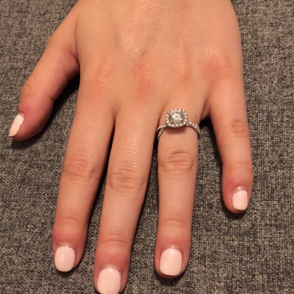 Halo Engagement Ring - Picture 7 of 7